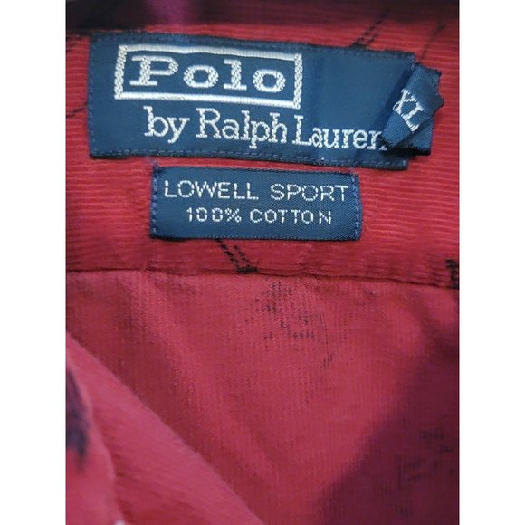 Polo Ralph Lauren Lowell‎ Sport Corduroy Shirt Button Up Skier Print Size XXL - Picture 4 of 5